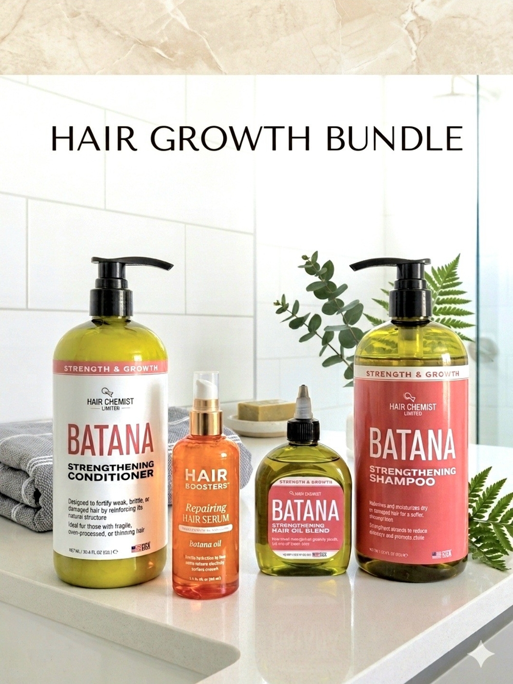 Hair Chemist Batana Strengthening 4 Piece Set NWT - MSRP $66